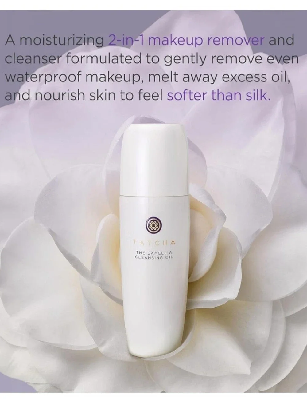 TATCHA Pure One Step Camellia Cleansing Oil | 2 in 1 Makeup Remover Oil & Face W